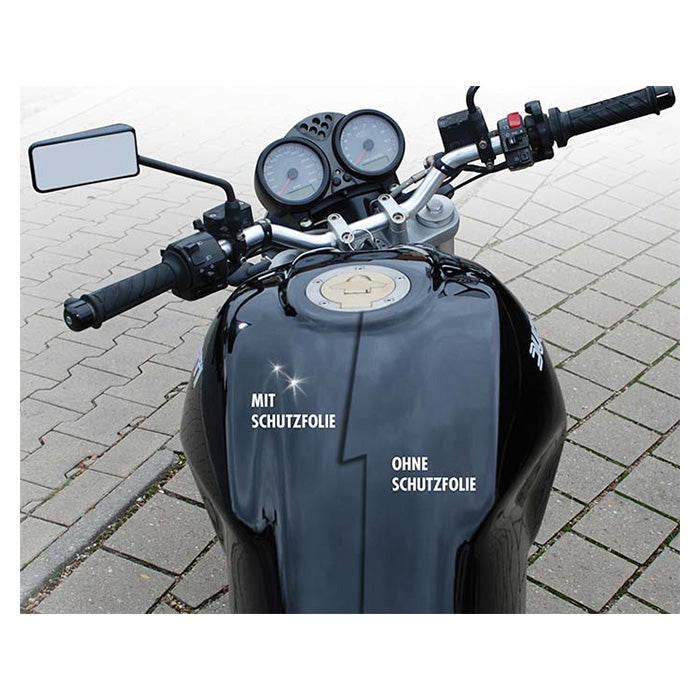 Stenslagsfolie 17x165 cm sort - beskyttelse til front/skærmkanter - Foliatec