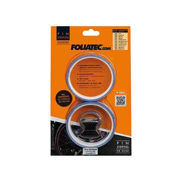 Fælgbånd GT Blue selvklæbende 2,15 m til standardfælge - Foliatec