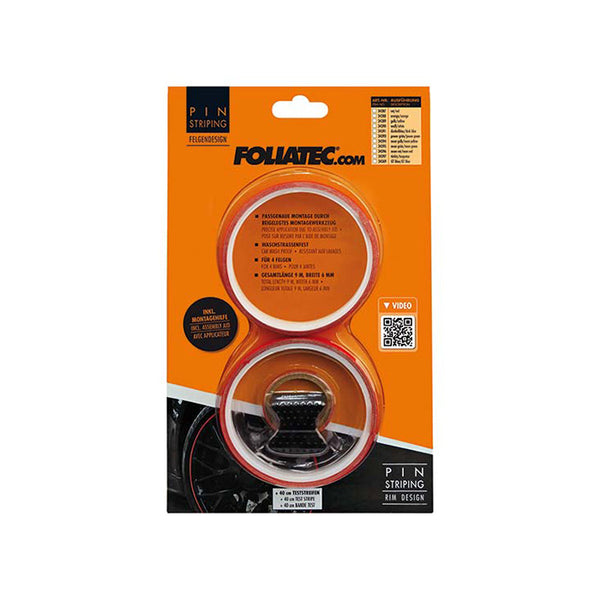Røde selvklæbende fælgbånd 2,15 m til bil - Foliatec