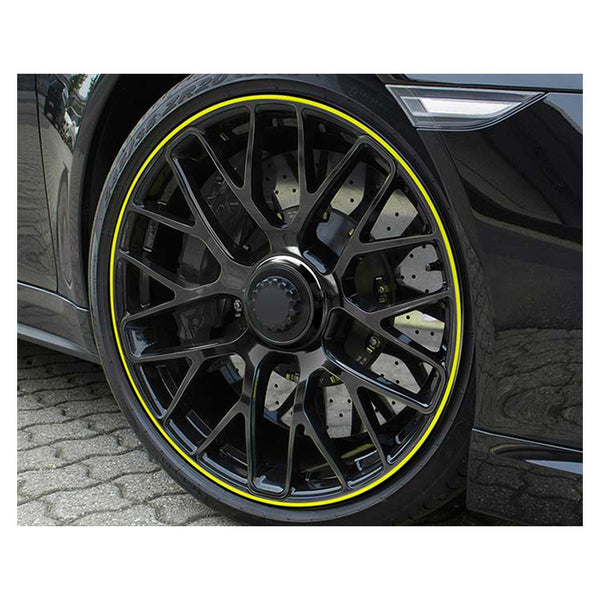 Neon gul fælgbånd selvklæbende 2,15 m - Foliatec