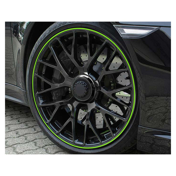 Fælgbånd neon grøn selvklæbende 2,15 m vejr- og vaskbestandigt - Foliatec