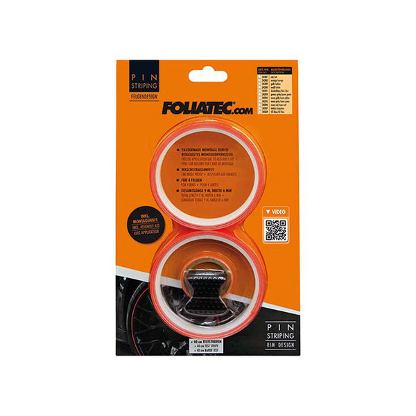Fælgbånd neon rød selvklæbende 6 mm 4x2,15 m - varme- og vaskeresistent, Foliatec