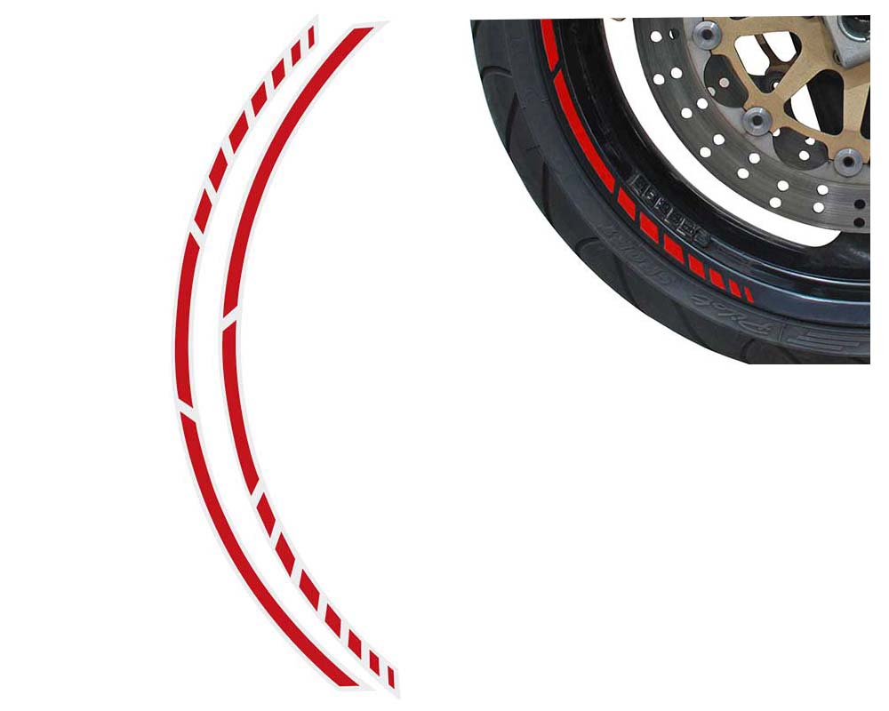 Fælgbånd rød 7 mm til MC selvklæbende - Foliatec