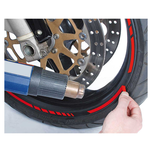 Fælgbånd 7 mm sort til MC - selvklæbende, vejrbestandigt, aftageligt - Foliatec