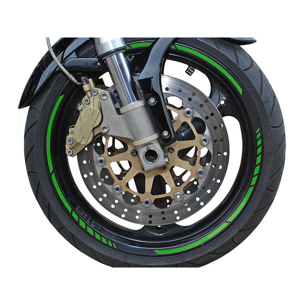 Fælgbånd 7 mm grøn til MC - selvklæbende, vejr- og vaskeresistent, aftagelig - Foliatec