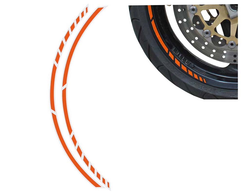 Fælgbånd orange 7 mm til MC selvklæbende, vejrbestandigt - Foliatec