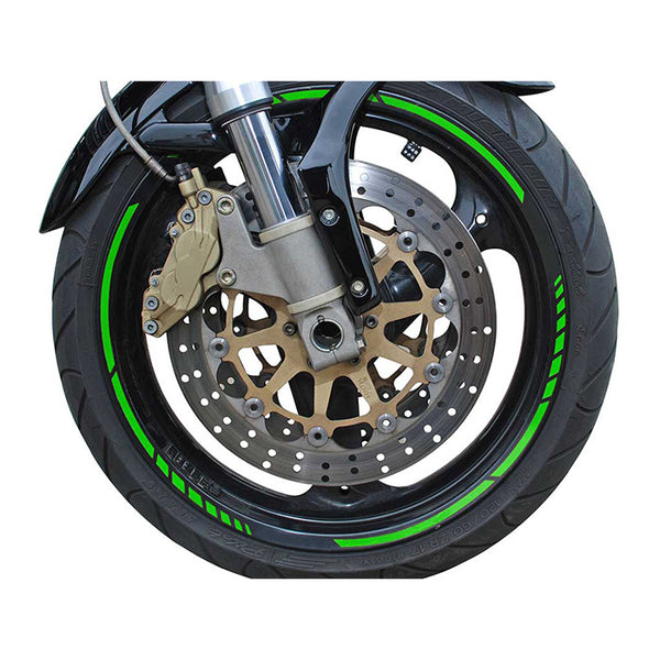 Fælgbånd neon grøn 7 mm selvklæbende til MC - Foliatec