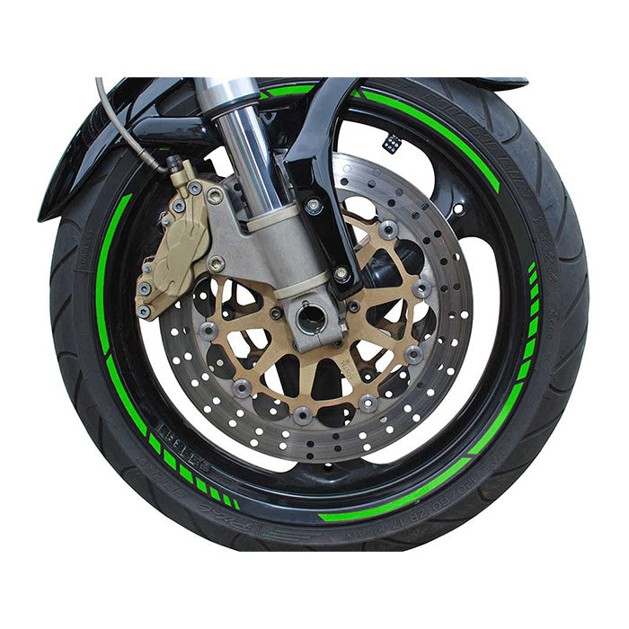 Fælgbånd neon grøn 7 mm selvklæbende til MC - Foliatec