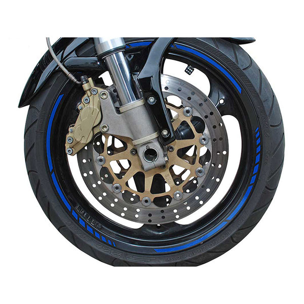 Fælgbånd 7 mm GT Blue til motorcykel, selvklæbende og vejrbestandigt - Foliatec