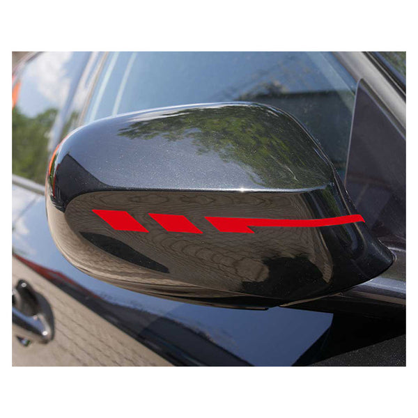 Dekorativ selvklæbende sidespejlstribe rød - Foliatec