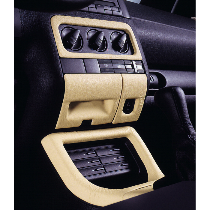 Læderinteriørbetræk 40x60 cm lysgrå - ægte læder, universal pasform. Foliatec