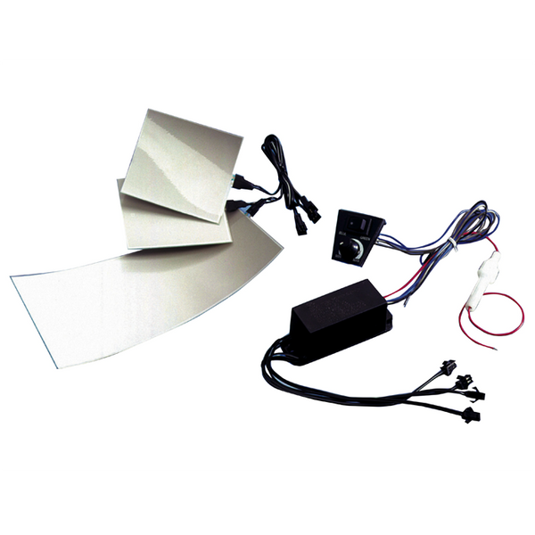 El-fluorescent lysfolie 12V til bil, fleksibel 3-pak med kontrolenhed - Foliatec