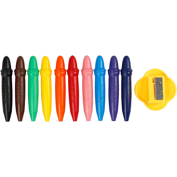 Vokskridt, L: 7 cm, diam. 11 mm, 10 stk./ 1 pk.