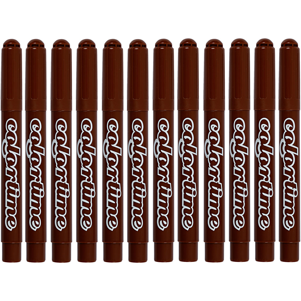 Colortime Tusch, streg 5 mm, brun, 12 stk./ 1 pk.