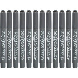 Colortime Tusch, streg 5 mm, grå, 12 stk./ 1 pk.