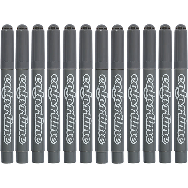 Colortime Tusch, streg 5 mm, grå, 12 stk./ 1 pk.