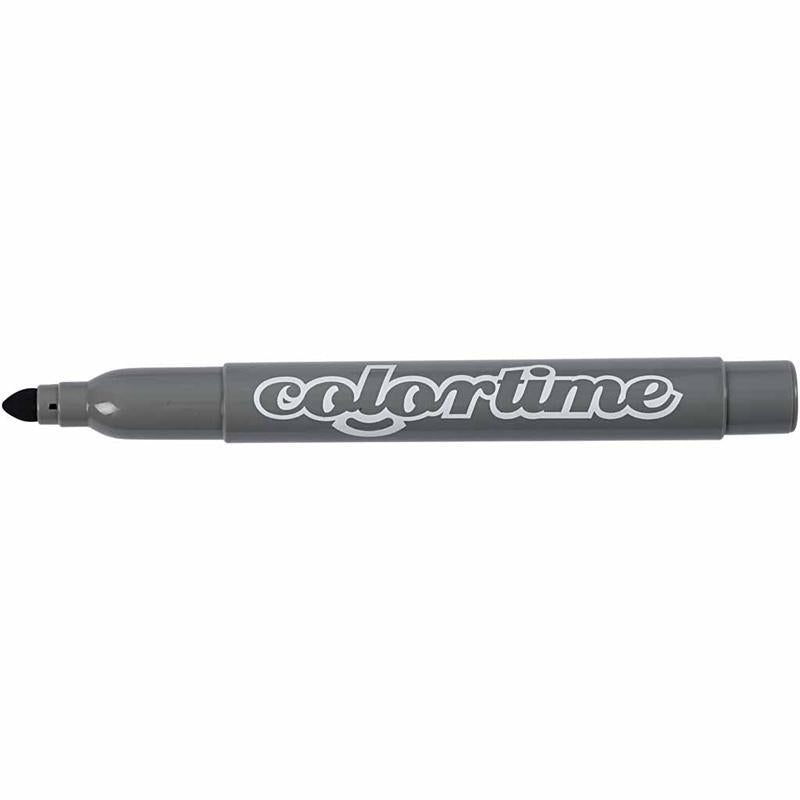 Colortime Tusch, streg 5 mm, grå, 12 stk./ 1 pk.