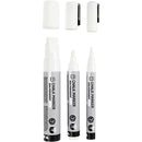 Kridttusch, streg 3+6+15 mm, hvid, 3 stk./ 1 pk.