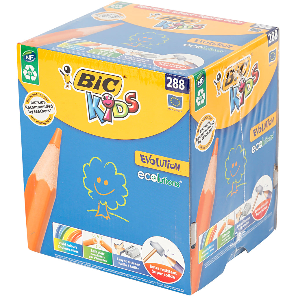 BIC Evolution Farveblyanter - 288 stk. Ass. farver