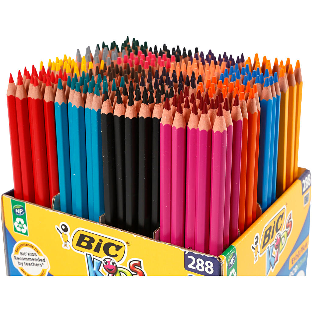 BIC Evolution Farveblyanter - 288 stk. Ass. farver