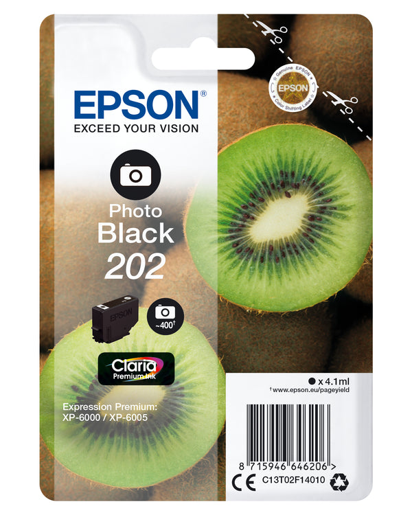 Epson 202 Foto-sort 400 sider Blæk C13T02F14010