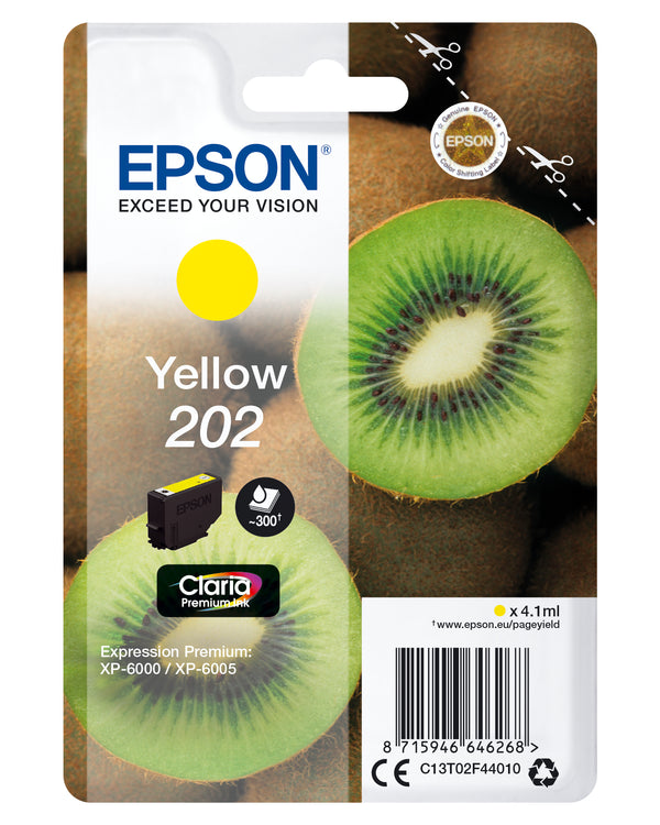 Epson 202 Gul 300 sider Blæk C13T02F44010