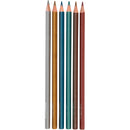 Colortime Farveblyanter, L: 17,45 cm, mine 3 mm, metallicfarver, 6 stk./ 1 pk.