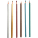 Colortime Farveblyanter, L: 17,45 cm, mine 3 mm, metallicfarver, 6 stk./ 1 pk.