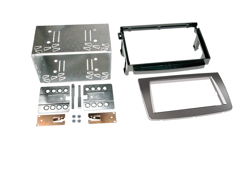 2-DIN monteringsramme Alfa MiTo 2008-> sølv - acv