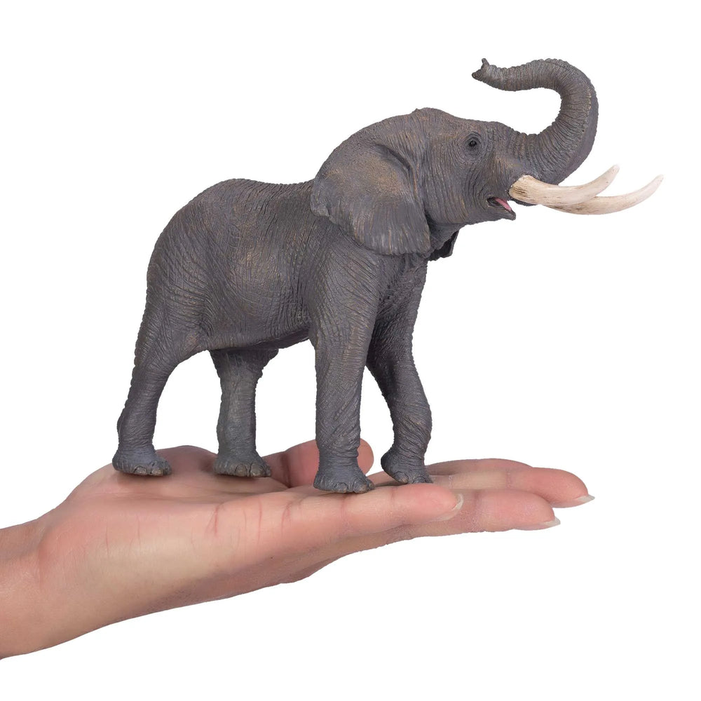 Afrikansk elefant legetøjsfigur 17,6 cm – holdbar plastik, egnet fra 3 år | Mojo