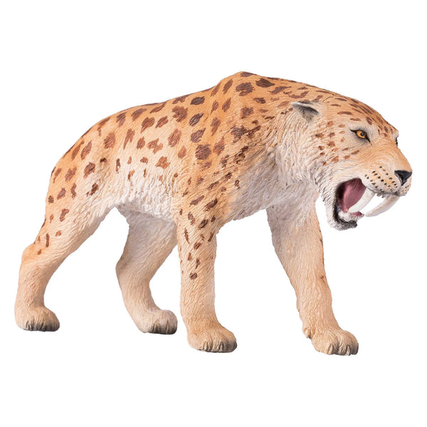 Smilodon sabelkat figur 12,8x3,8x7,6 cm kunststof - Mojo