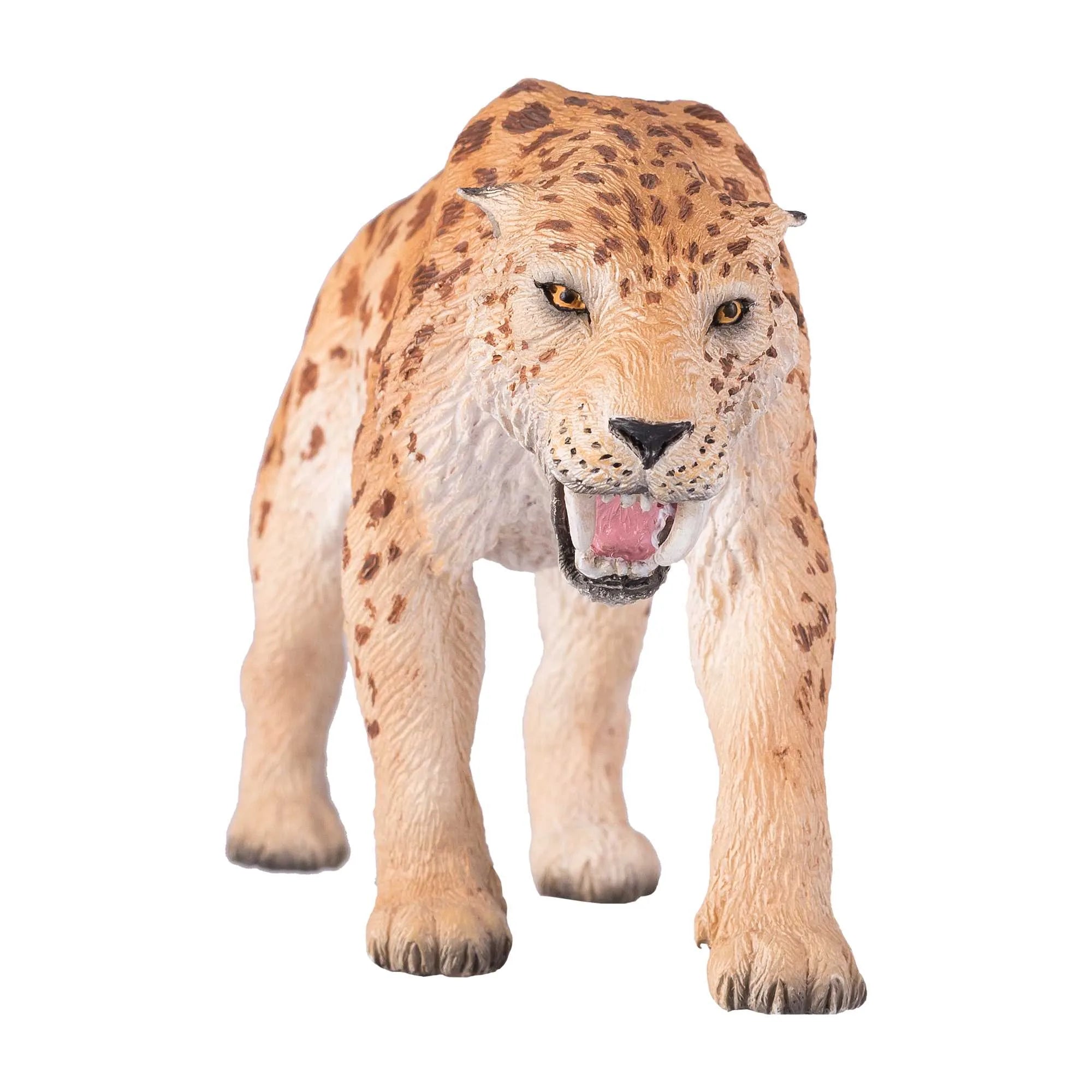 Smilodon sabelkat figur 12,8x3,8x7,6 cm kunststof - Mojo