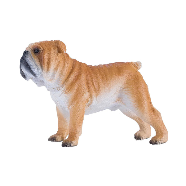 Engelsk bulldog figur i kunststof, 6 cm – legetøj til børn fra 3 år, Mojo