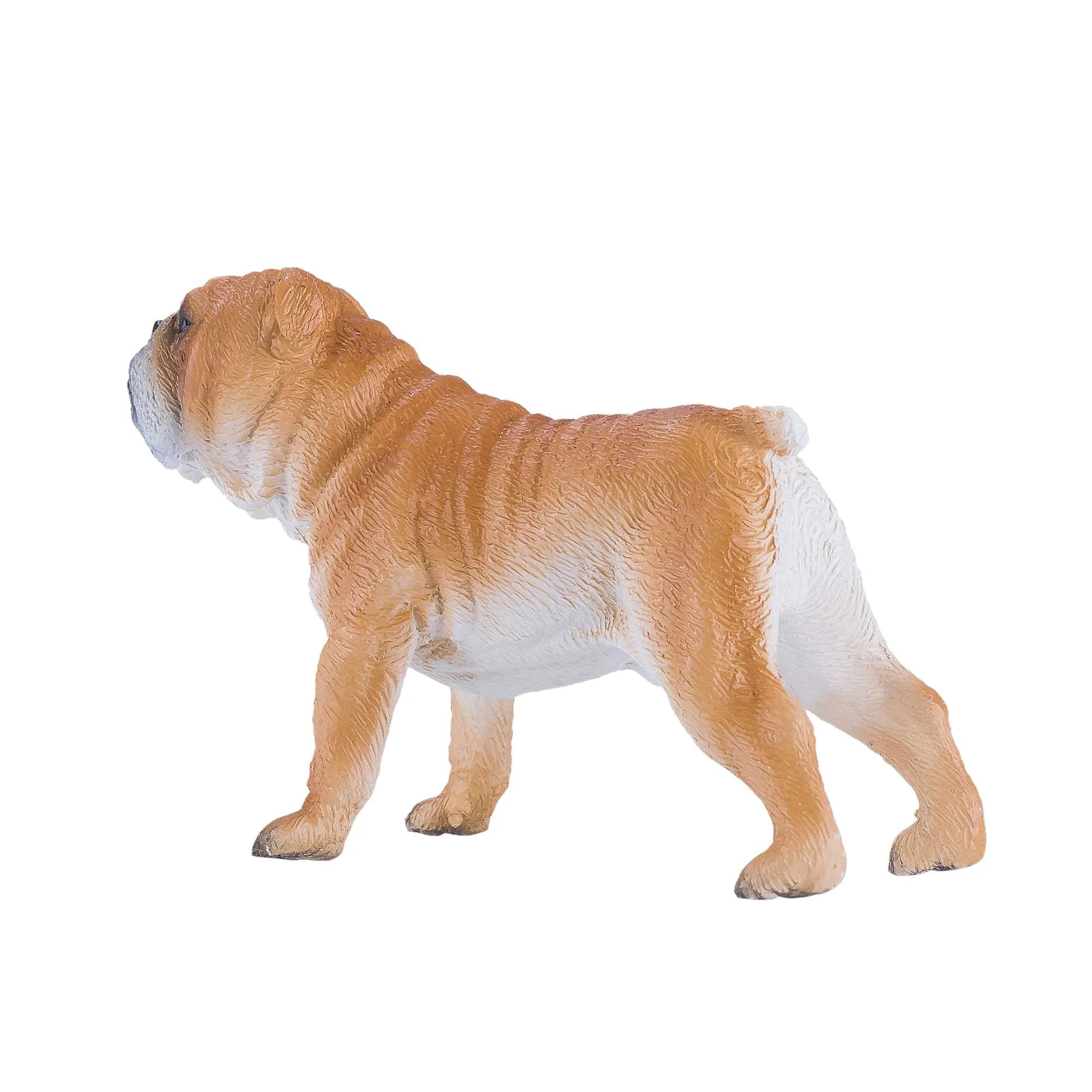 Engelsk bulldog figur i kunststof, 6 cm – legetøj til børn fra 3 år, Mojo