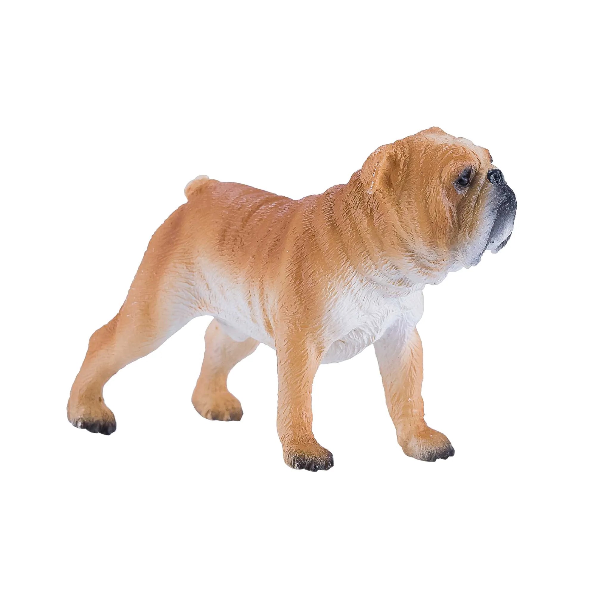 Engelsk bulldog figur i kunststof, 6 cm – legetøj til børn fra 3 år, Mojo