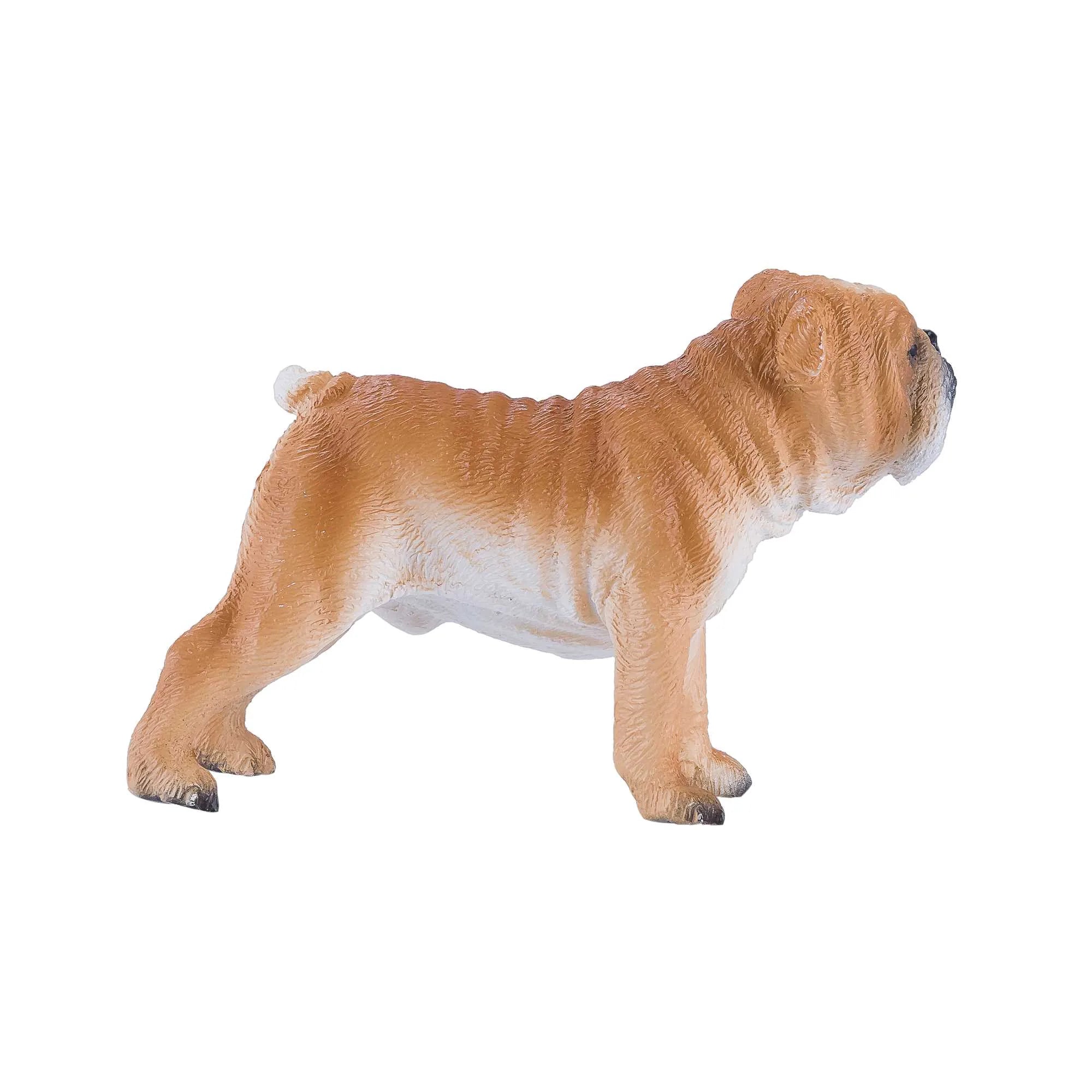 Engelsk bulldog figur i kunststof, 6 cm – legetøj til børn fra 3 år, Mojo