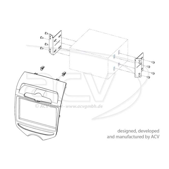 2-DIN kit Hyundai ix20 11/2010-> med manuel klima