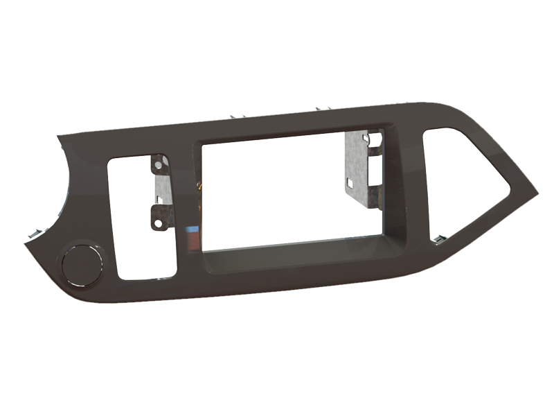 2-DIN faciapanel til Kia Picanto (05/2011->) sort - ACV