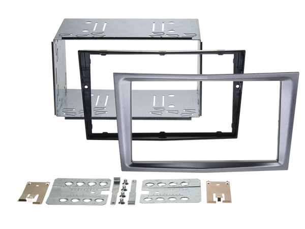2-DIN radioramme Opel kul-metallic med midterknæk