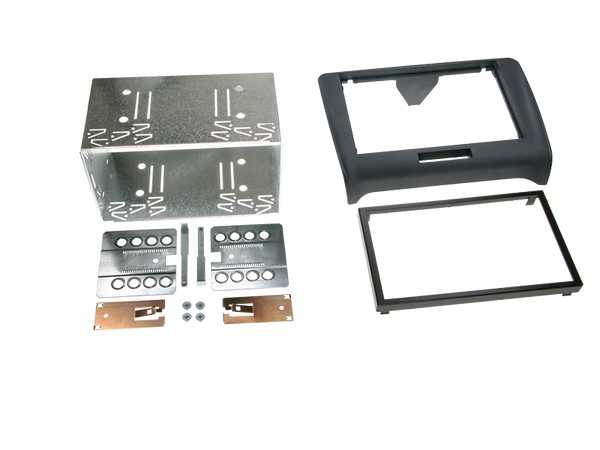 2-DIN facia frame til Audi TT (2006->) - komplet monteringskit, sort - ACV