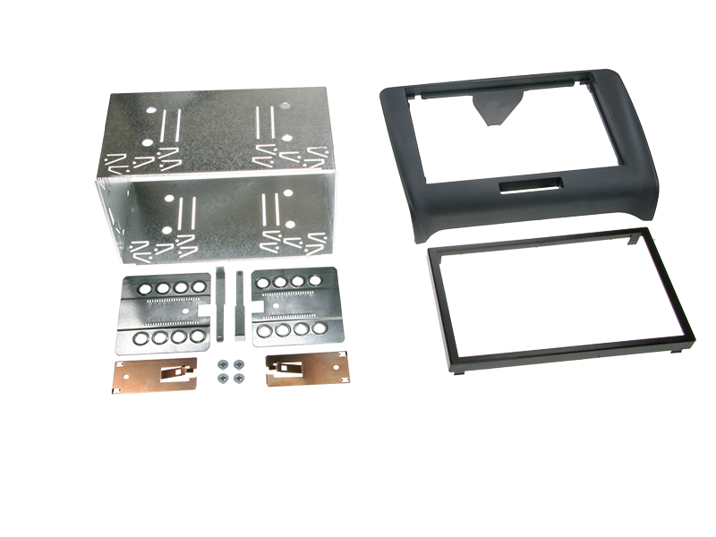 2-DIN kit Audi TT (8j) 06-> sort rubberto