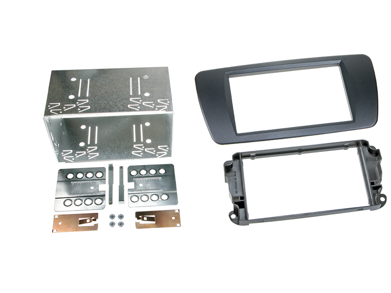 2-DIN monteringskit til Seat Ibiza 6J (2008->) med opbevaringslomme, sort finish - ACV