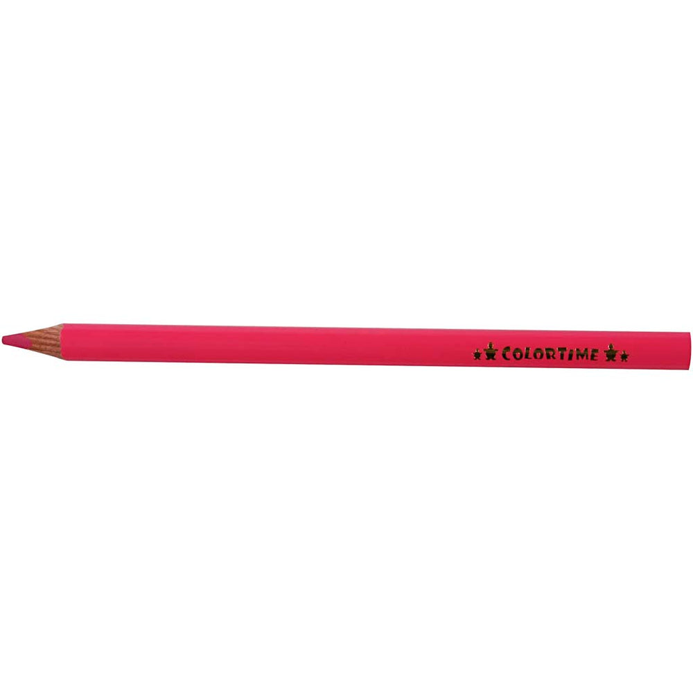 Colortime Farveblyanter, L: 17,45 cm, mine 5 mm, JUMBO, pink, 12 stk./ 1 pk.