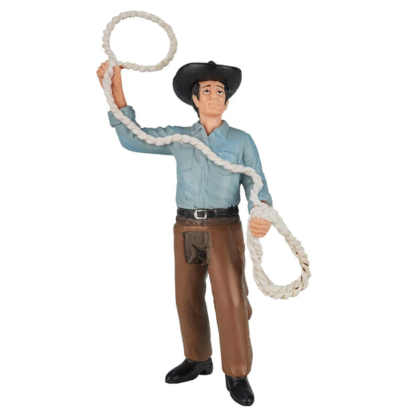 Cowboyfigur med lasso 3,5x5x8,5 cm, kunststof, fra 3 år – Mojo