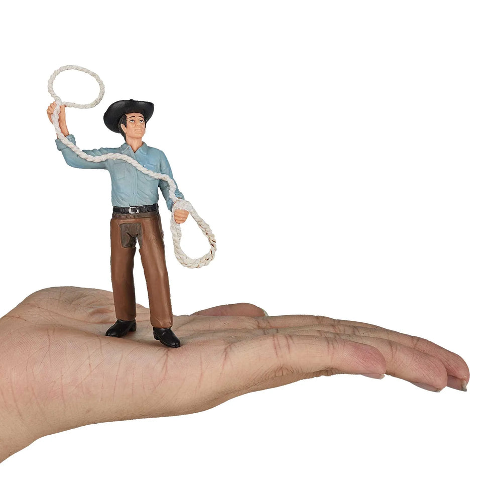 Cowboyfigur med lasso 3,5x5x8,5 cm, kunststof, fra 3 år – Mojo