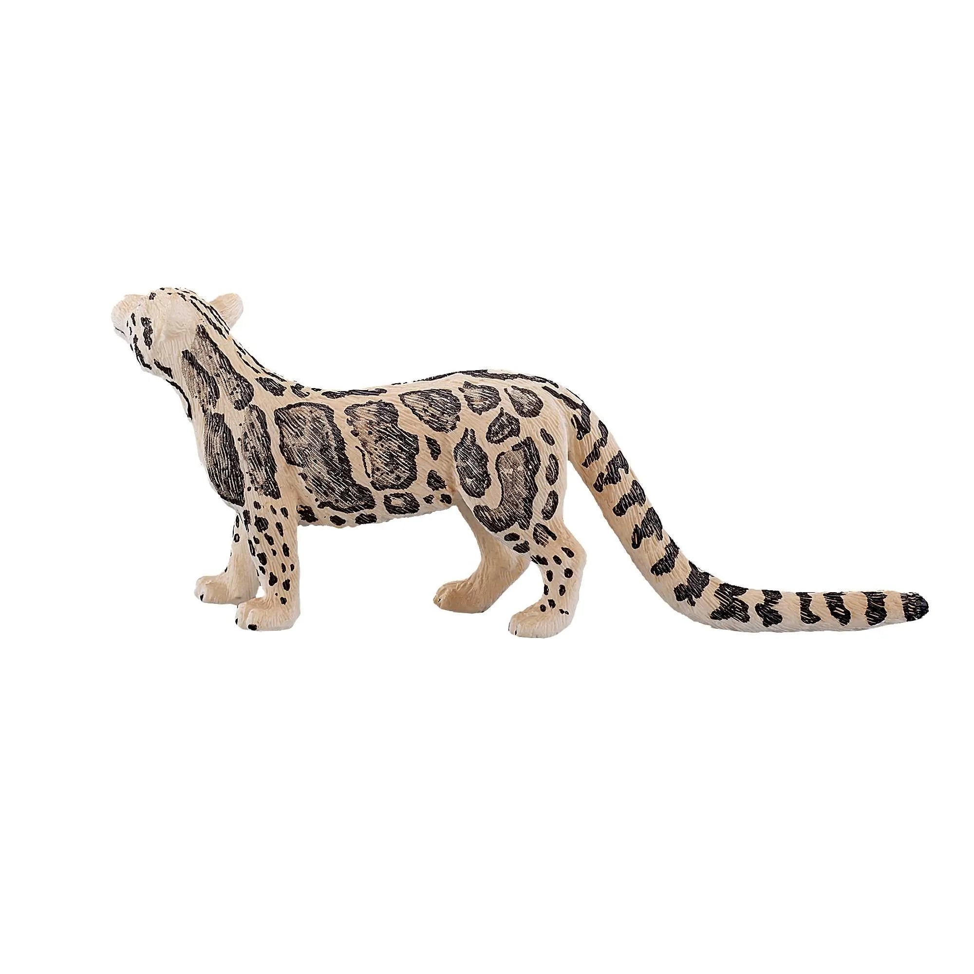 Lille Clouded Leopard legetøjsfigur 11,5 cm – realistisk plastikdyr til børn 3+ år, sikkerhedstestet, Mojo