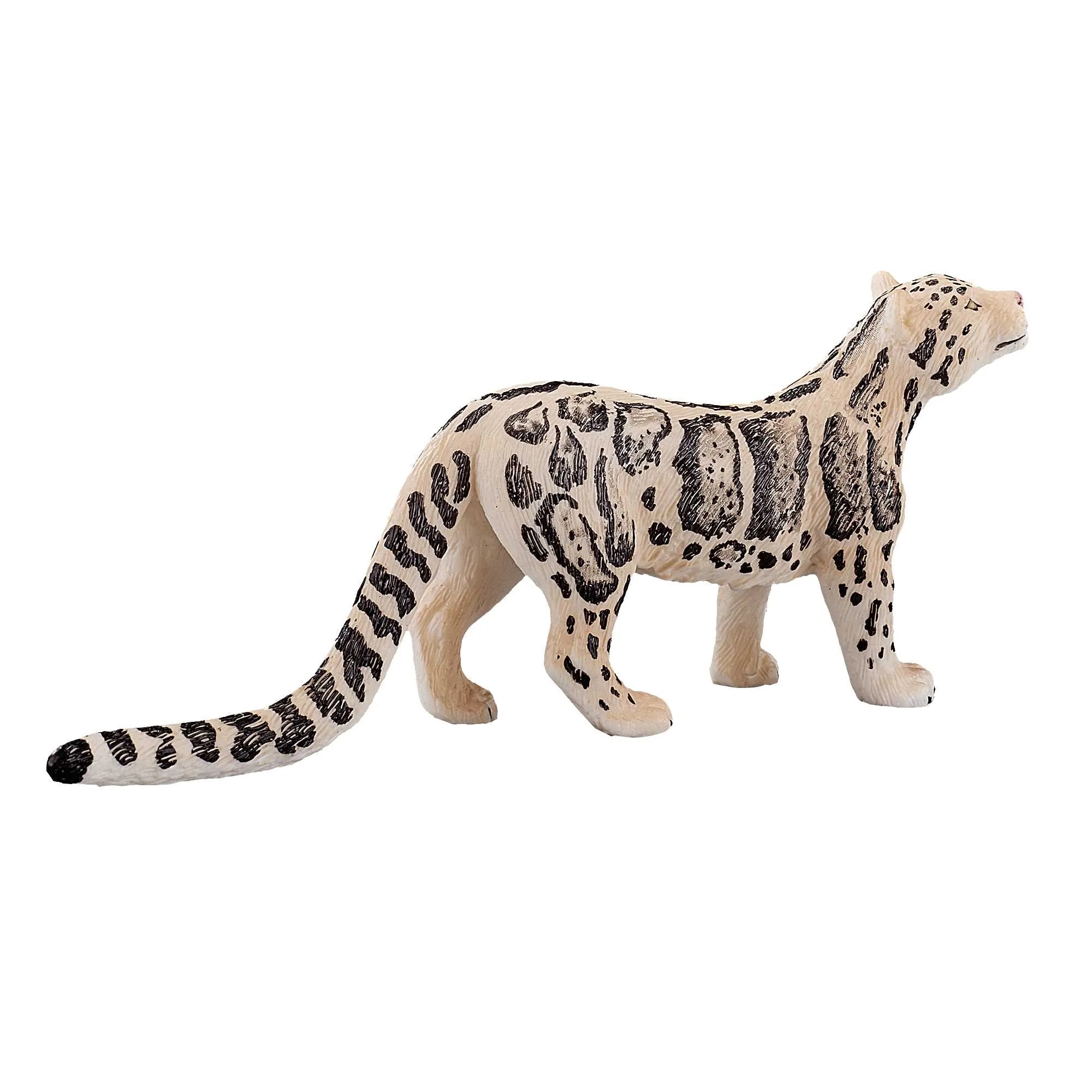 Lille Clouded Leopard legetøjsfigur 11,5 cm – realistisk plastikdyr til børn 3+ år, sikkerhedstestet, Mojo