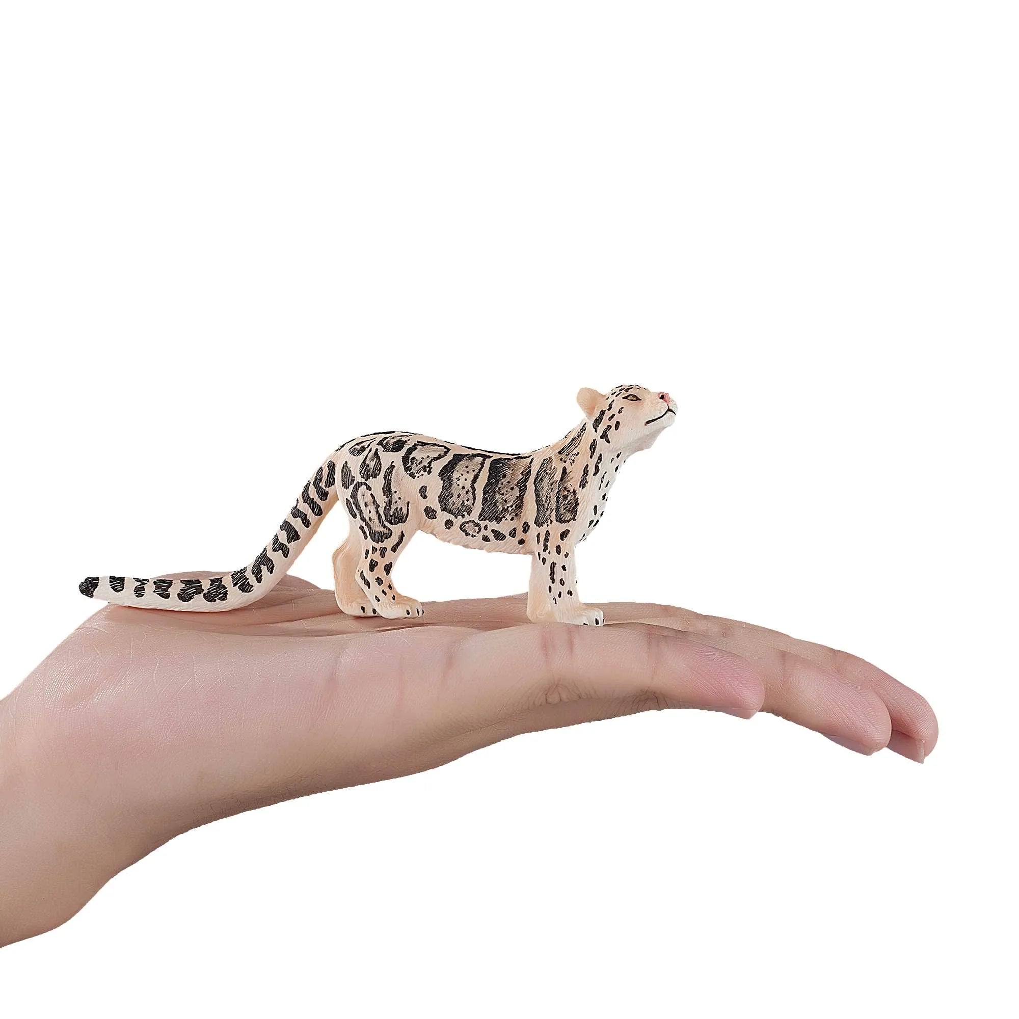Lille Clouded Leopard legetøjsfigur 11,5 cm – realistisk plastikdyr til børn 3+ år, sikkerhedstestet, Mojo