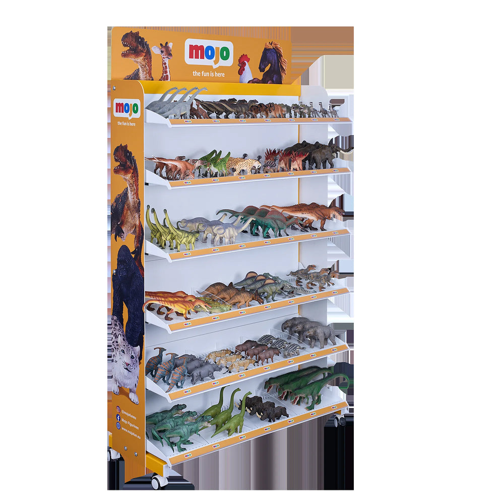 100 Cm Gulv Display I Metal Med Hylder Og Hjul – Mojo