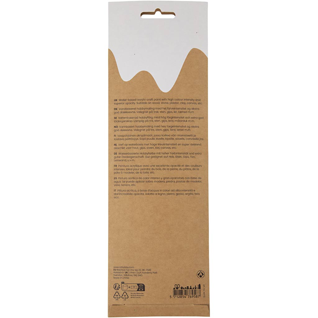 Plus Color Hobbymaling, pastelfarver, 6x5 ml/ 1 pk.